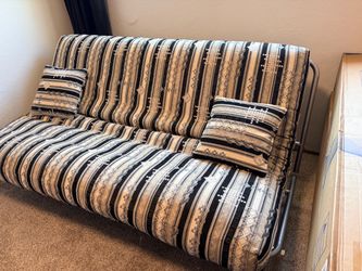 Queen size Futon sofa-bed with metal frame