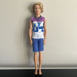 Mattel Barbie Ken Doll Blond Rooted Hair Blue Eyes Beach Tropical 2010 12 Inch