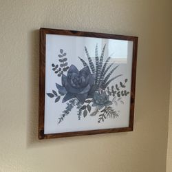 Wooden Frame With Plant Photo