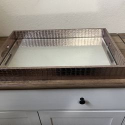 Rose Gold Mirrored Tray