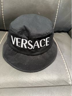 VERSACE bucket hat With Logo Infront And Back Black Bucket Hat