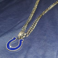 Indianapolis Colts Out Rhinestone Pendant Necklace
