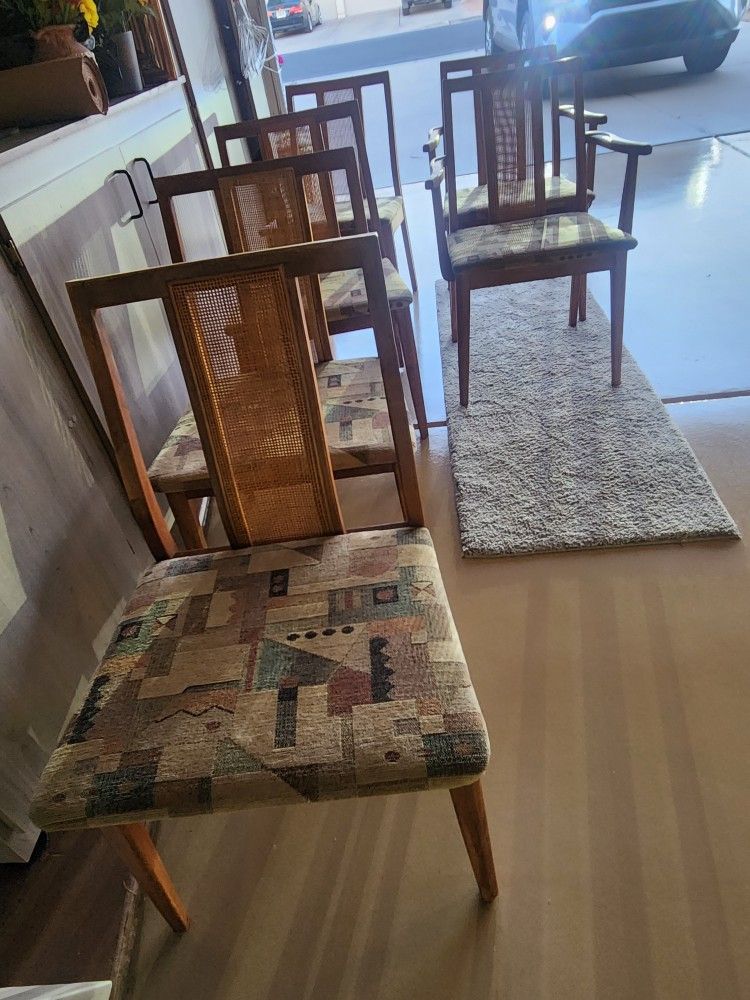 4 Vintage Teak Wood Chairs