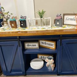 Handmade Farmhouse Barn Door Sideboard / Buffet Table  - Reduced