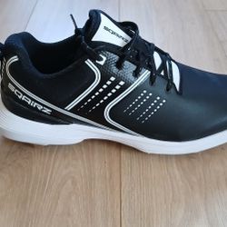 SQAIRZ GFP Baseball Molded Cleat Metal Spike Square Toe Blk/Wht Mens SZ 14 NEW