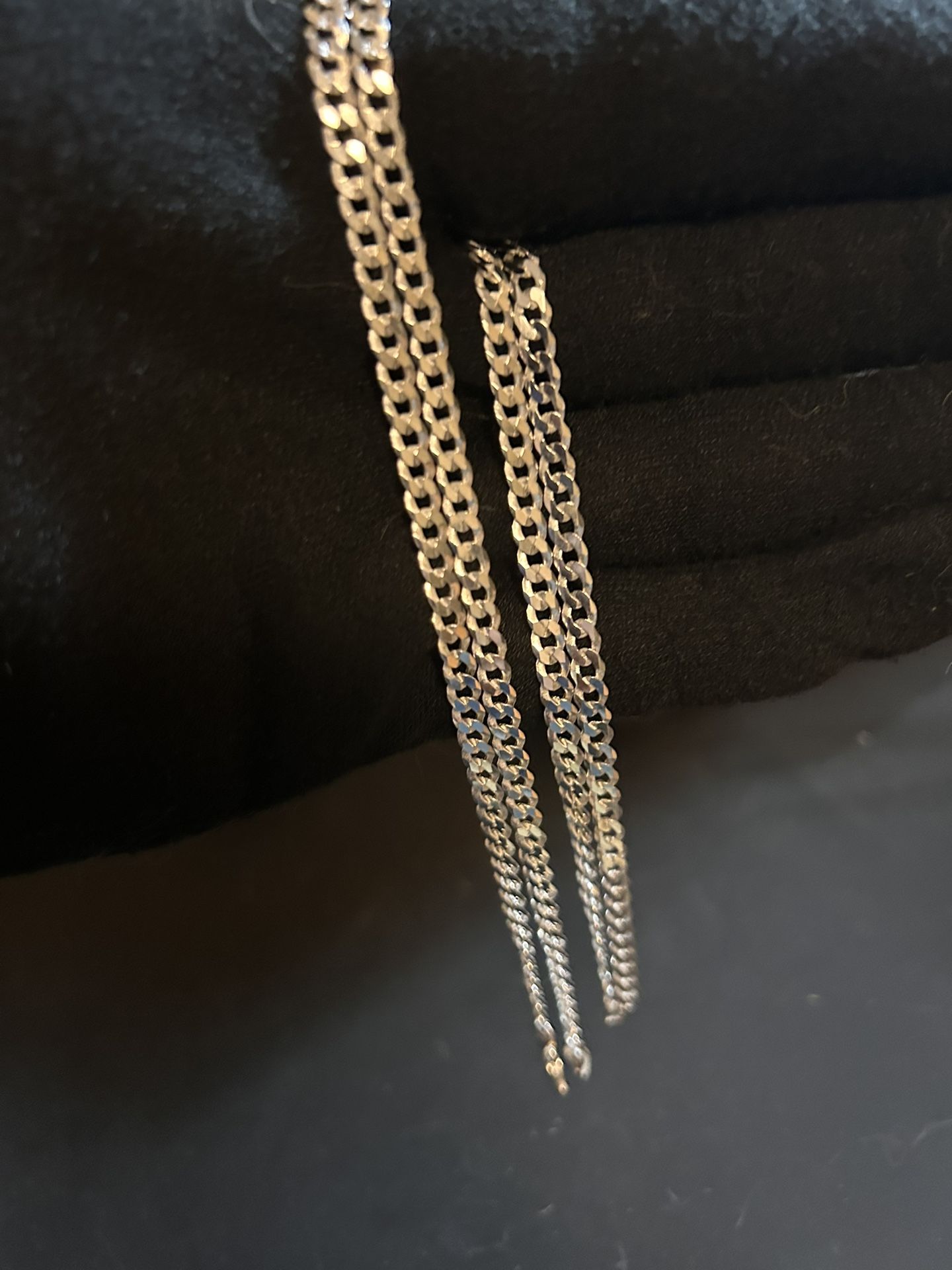 26” Diamond Cut Link 925 Silver Necklace
