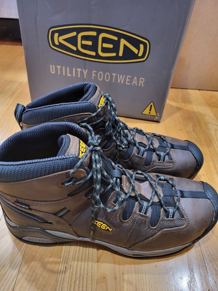 KEEN Utility Men's Keen, Detroit XT Mid Steel Toe Waterproof Boot Size 15 D