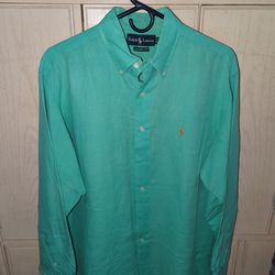 Men Ralph Lauren Long Sleeve Shirt Size M