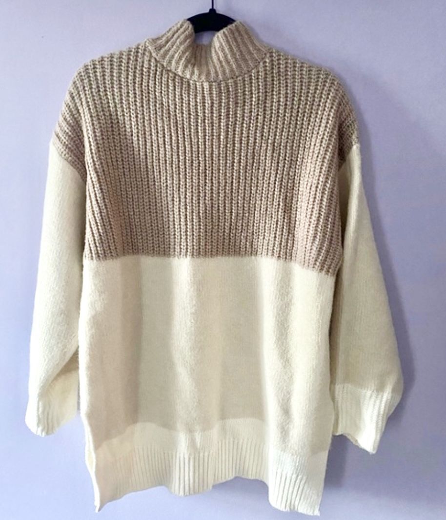 Ann Taylor Colorblock Tunic Sweater