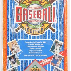 Unopened Box Of 1992 Lower Number Upper Deck Baseball Cards