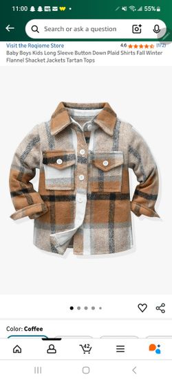 Boys Flannel Shrit (Coffee Brown)