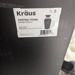 Brand New Unused Kraus 3/4 Garbage Disposal