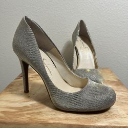 New Jessica Simpson Gold Shimmer Pumps Heels, Size 7