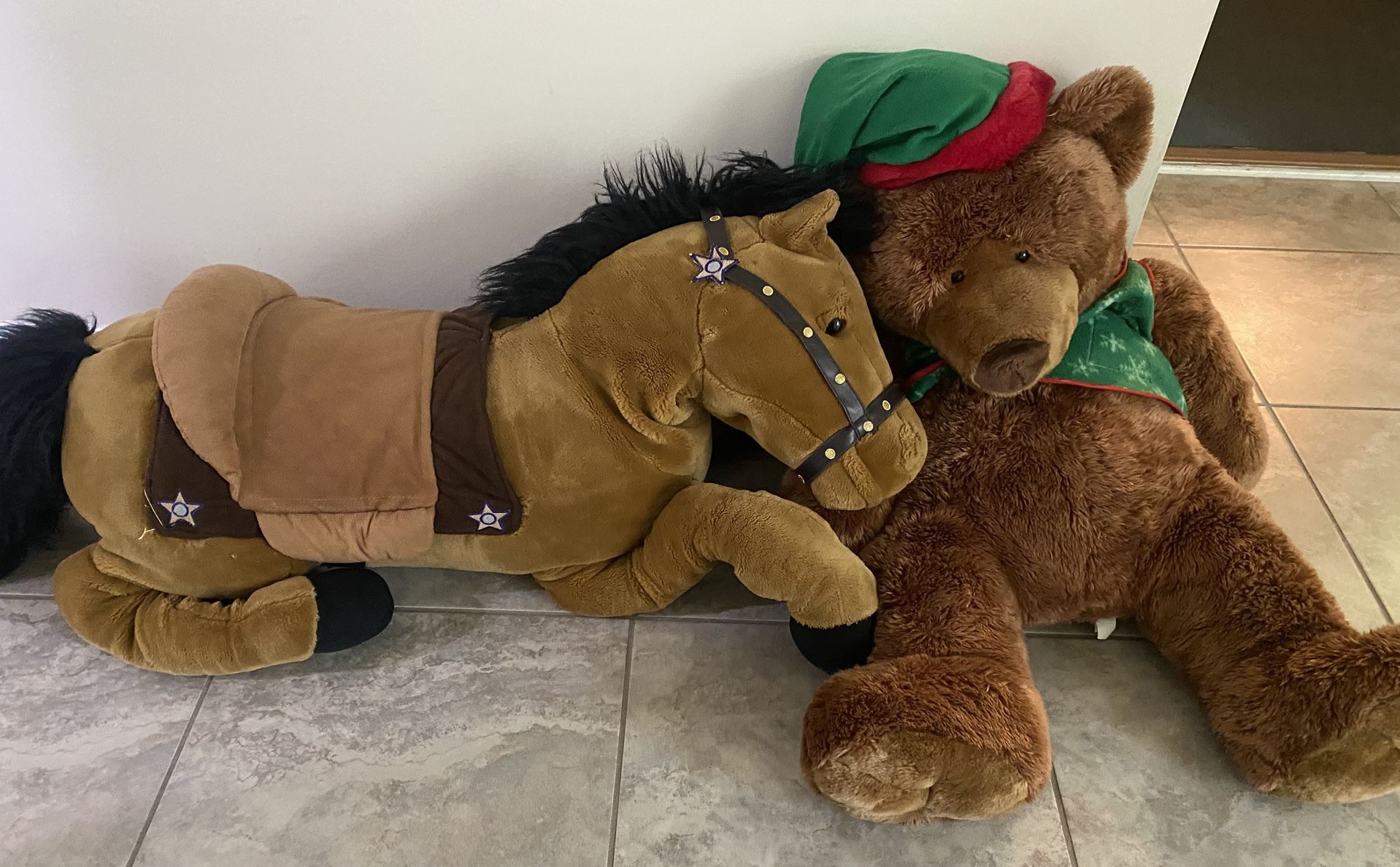 XL Stuffed Horse And Bear