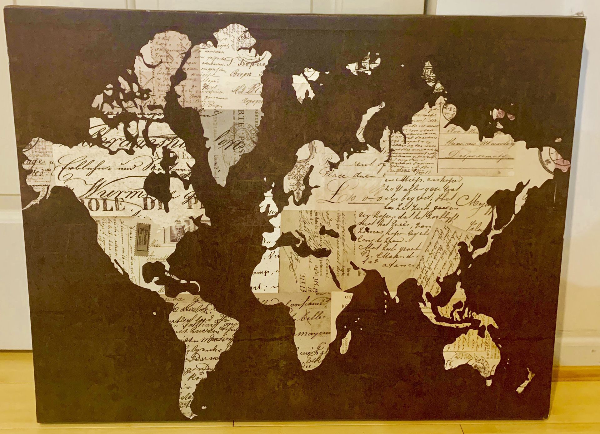Beautiful World Map canvas 22”x28”
