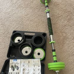 Home Gym Adjustable Dumbbell/Barbell Set 	