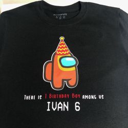 Among Us Birthday T-shirt