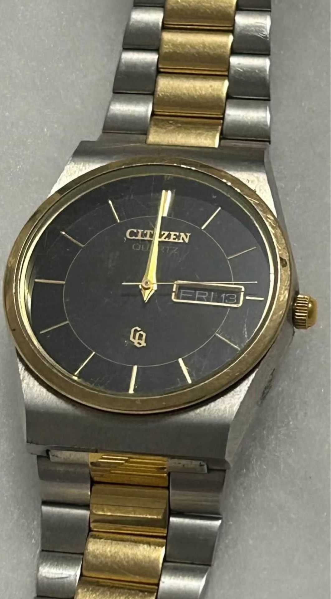 Vintage Citizen Quartz Date Two Tone 
