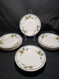 Home craft by Noritake Ivy Grove saucers (12) 6 3/4"