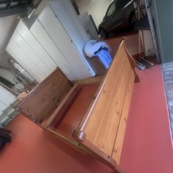 Queen Size Bed frame, Sleigh Bed, Wooden