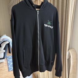 Embroidered Zoro Black Zip-Up Jacket