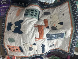 Crib Quilt Dust Ruffle And Mobile