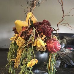 Beautiful Flowers And Fruit Arrangement