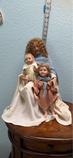 Jesus with Children Porcelain Doll Set