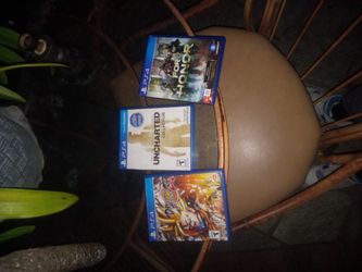 PS4 Games Good Condition DBZ ,FOR HONOR, AND UNCHARTED
