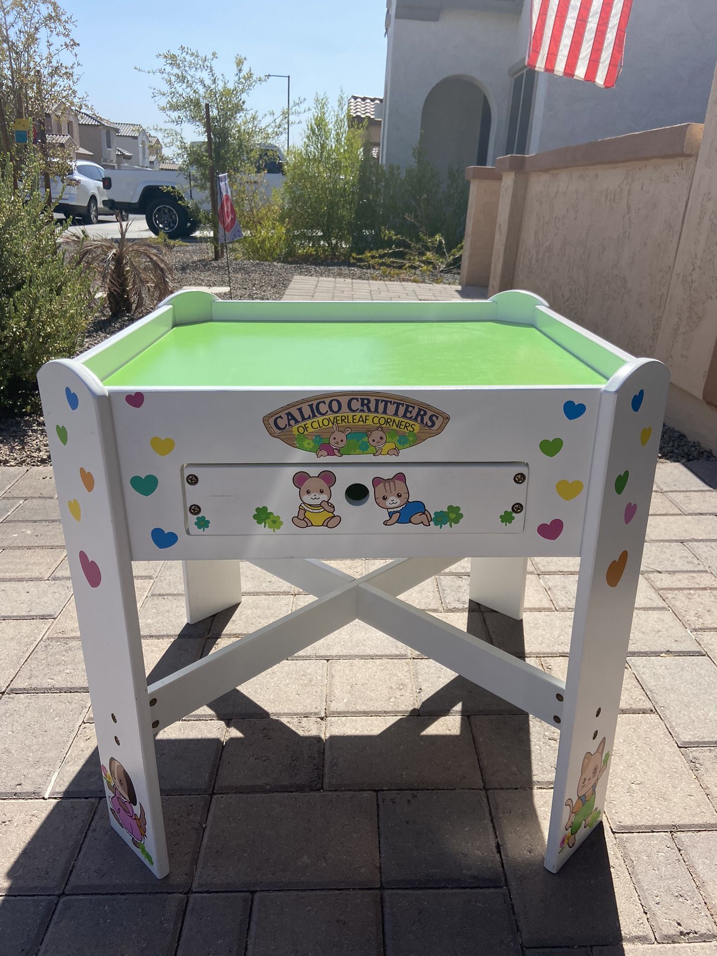 Calico Critters Wooden Play Table Great Shape!