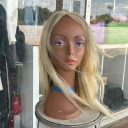 Human  Hair Blonde Wig 