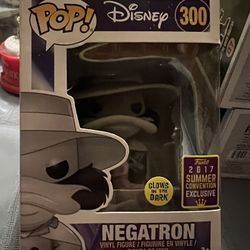 Disney Funko Pop Negatron 2017 Summer Convention Exclusive Glow In The Dark 