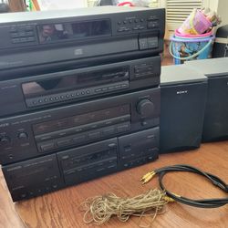 Kenwood Home Audio System & Sony Speakers