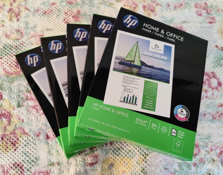 Printer paper - HP Home & Office 20lb 92 Bright 300-sheet paper reams