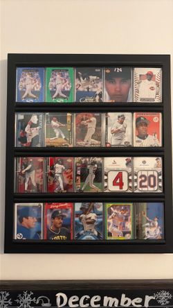 Baseball cards with frame