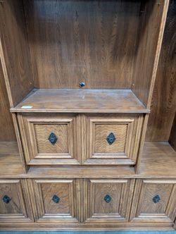 Mid-Century Modern Hardwood Entertainment Center