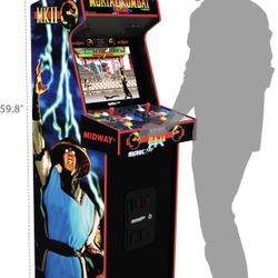 Mortal Kombat II Deluxe ARCADE CABINET W/ STOOL