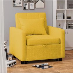 Convertible Chair Bed 3-in-1,Sleeper Chair Bed, Convertible Sleeper Chair Bed,Adjust Backrest Into a Sofa,with Pillow,Lounger Chair,Single Bed,M