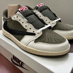 Jordan 1 Low Travis Scott Reverse Olive Men’s Size 9.5