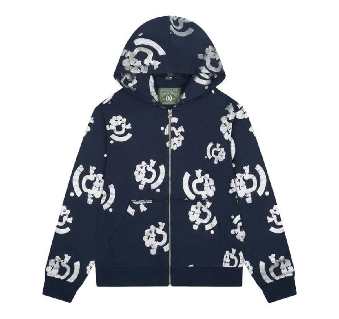 Bstroy x Denim Tears Bstroy TearsZip Up Hoodie 'Blue'
