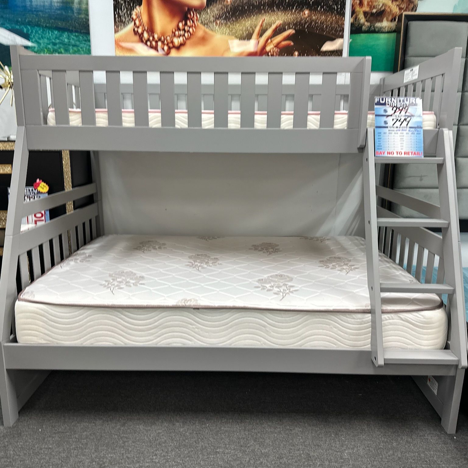 Beautiful gray bunk bed now 65% off
