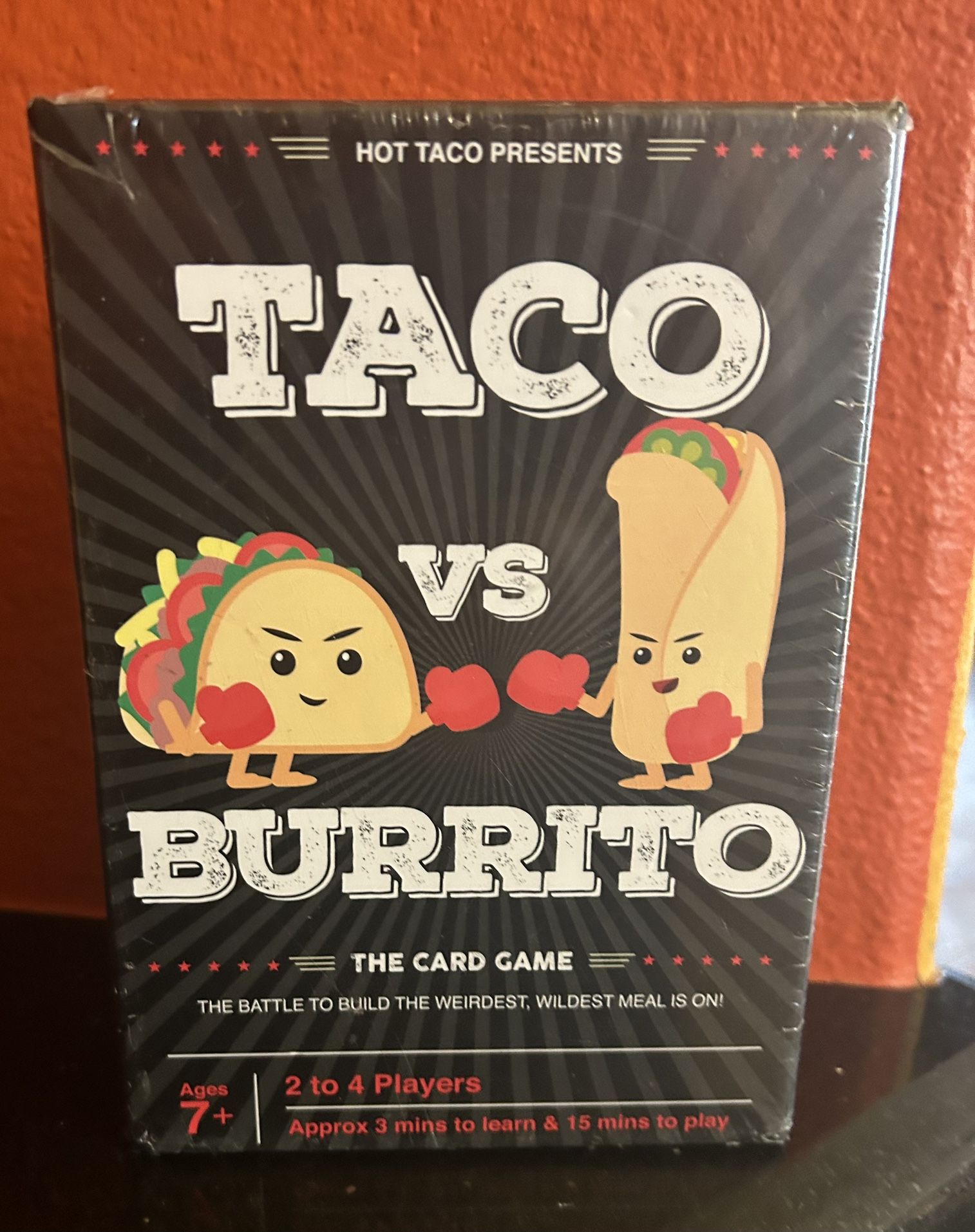 New Taco vs Burrito Family Card Game. Easy To Learn. Great With Kids.