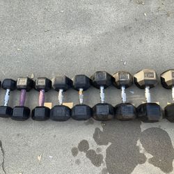 Dumbell Pairs 10 Lb, 20 Lb, 30, Lb, 40 Lb, 50 Lb
