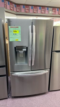 Product Description: LG Standard-Depth 27.7-cu ft 3 -Door 36-in Wide with Ice Maker ( Printproof Stainless Steel ) ENERGY STAR Certified