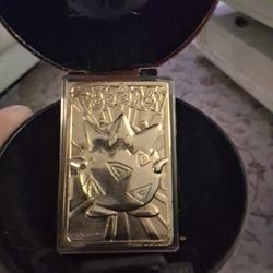 1999 TOGEPI 23 karat gold nintendo / burger king special limited edition gold card