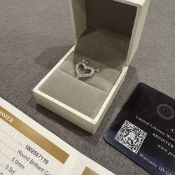 Moissanite Love Heart Pendant Necklace