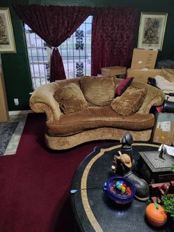 Gold And Black Sofa