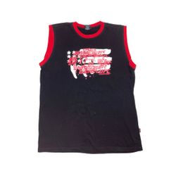 Vintage UFC spell out logo flag basketball styled jersey size
