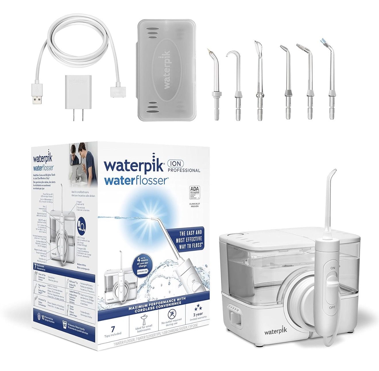 💧 Waterpik ION Professional Cordless Water Flosser – Rechargeable, New in Box