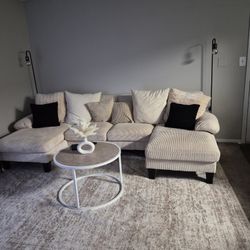 Cream White Sectional 